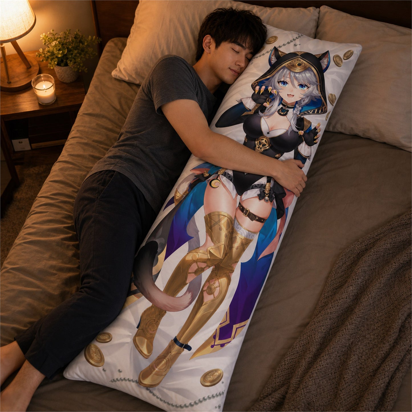 Silver Wolf Lv.999 Dakimakura Body Pillowcase
