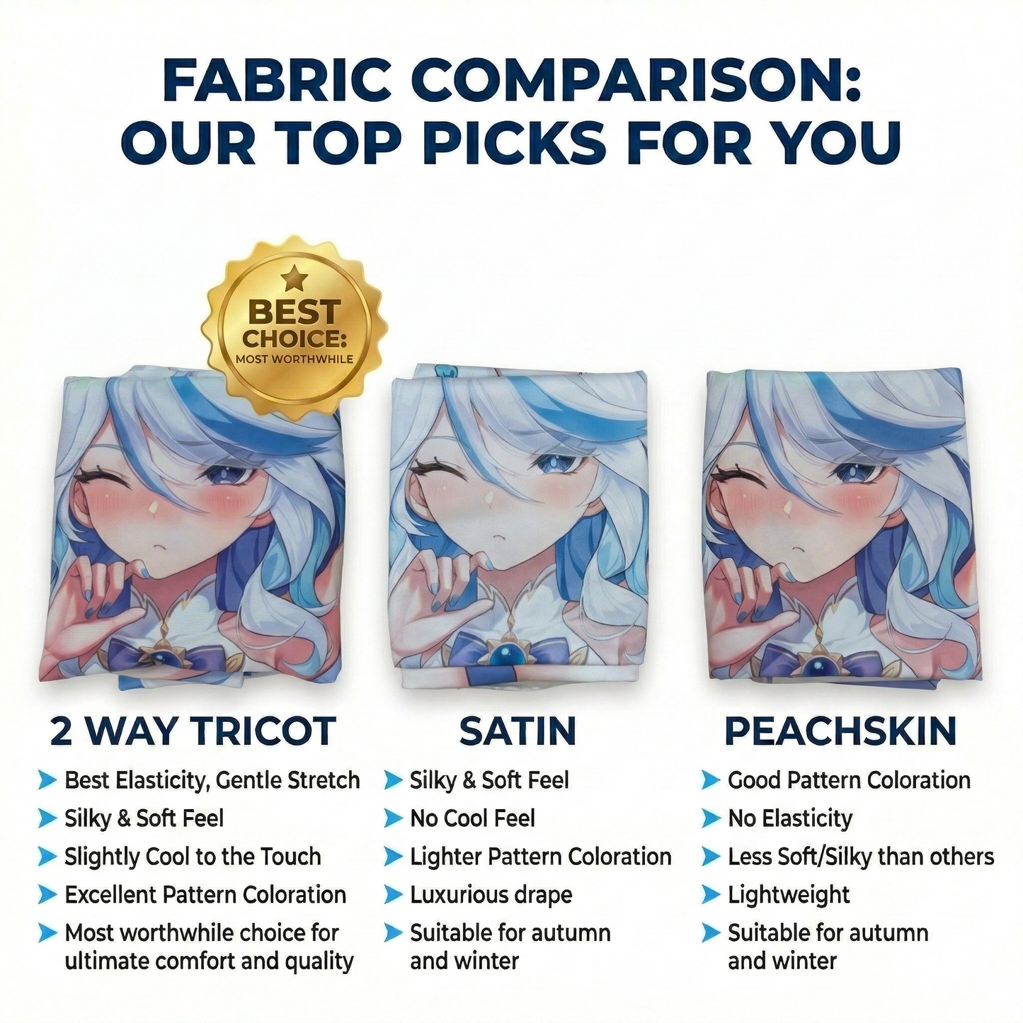 Silver Wolf Lv.999 Dakimakura Body Pillowcase